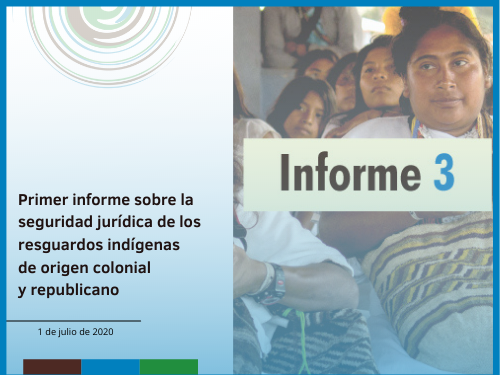 Primer informe sobre la seguridad jurídica de los resguardos indígenas de origen colonial y republicano
