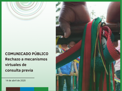 Rechazo a mecanismos virtuales de consulta previa