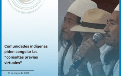 Comunidades indígenas piden congelar las “consultas previas virtuales”