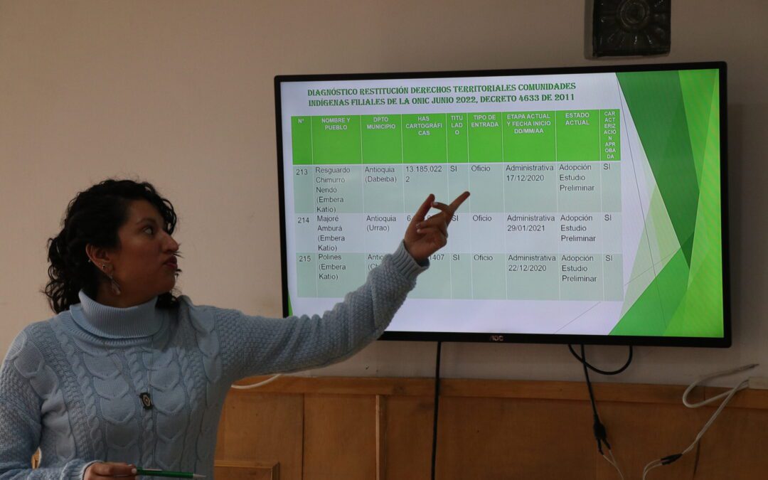El Observatorio de Derechos Territoriales de la CNTI participa de la construcción de la ruta para la restitución de derechos territoriales de los Pueblos Indígenas