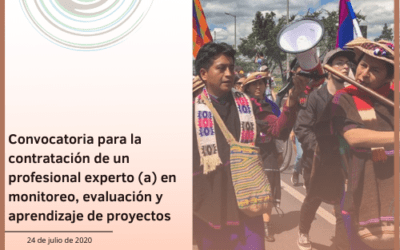 Convocatoria para la contratación de un profesional experto (a) en monitoreo, evaluación y aprendizaje de proyectos