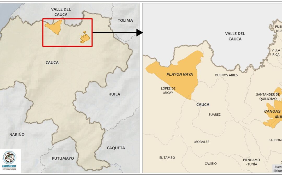 Las autoridades Indígenas de Canoas, Munchique y Playón Naya piden celeridad a la ANT para la formalización de sus territorios