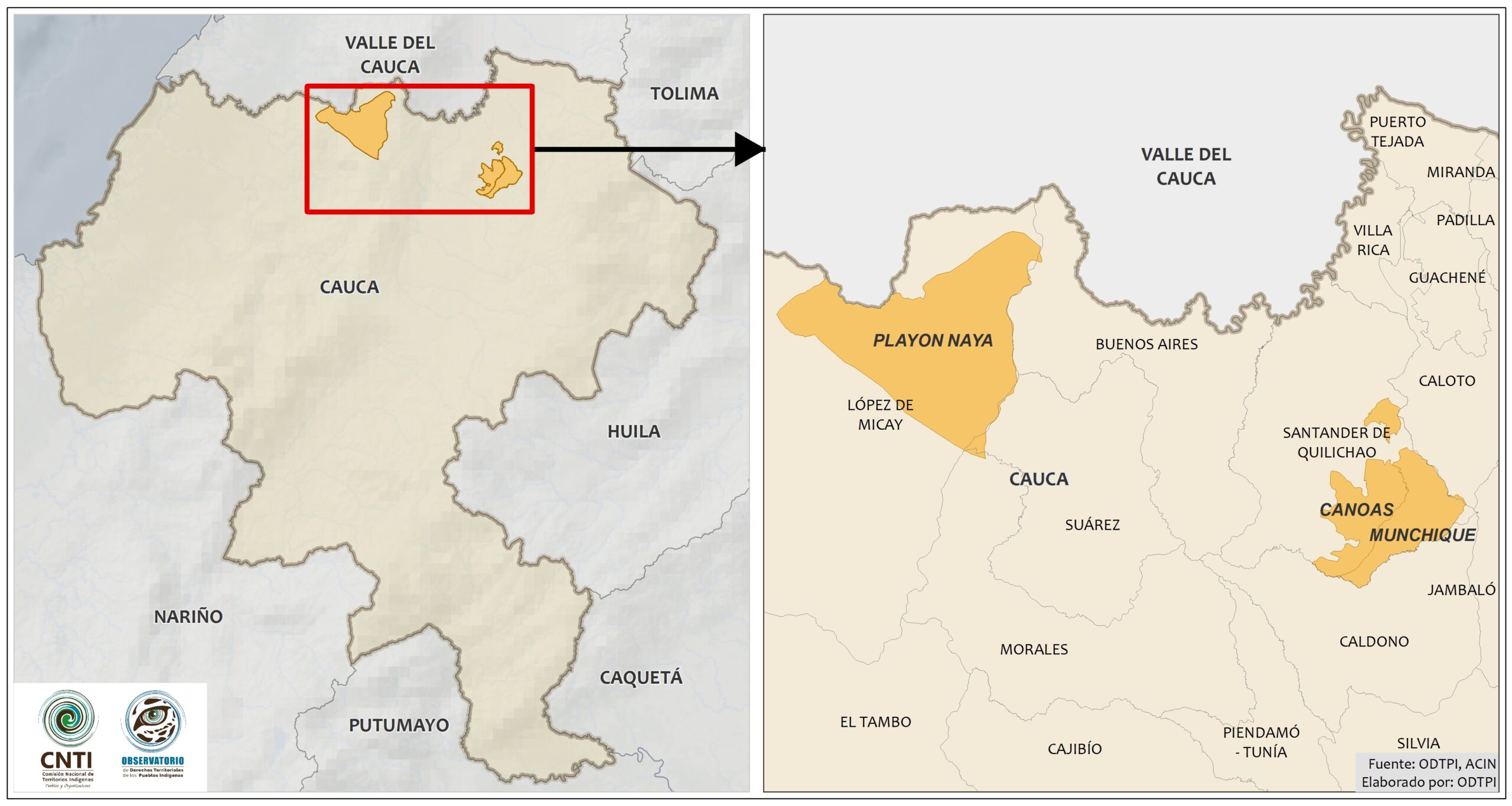 Las autoridades Indígenas de Canoas