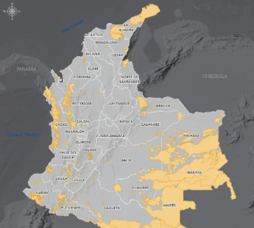 Mapa Resguardos Indígenas Formalizados