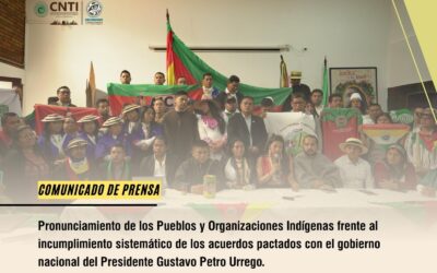 Comunicado a la opinión pública por incumplimiento de los acuerdos pactados con el gobierno nacional