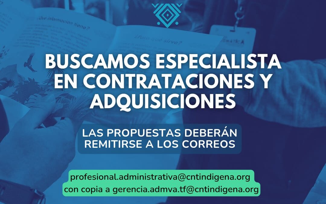 Buscamos especialista en contrataciones y adquisiciones